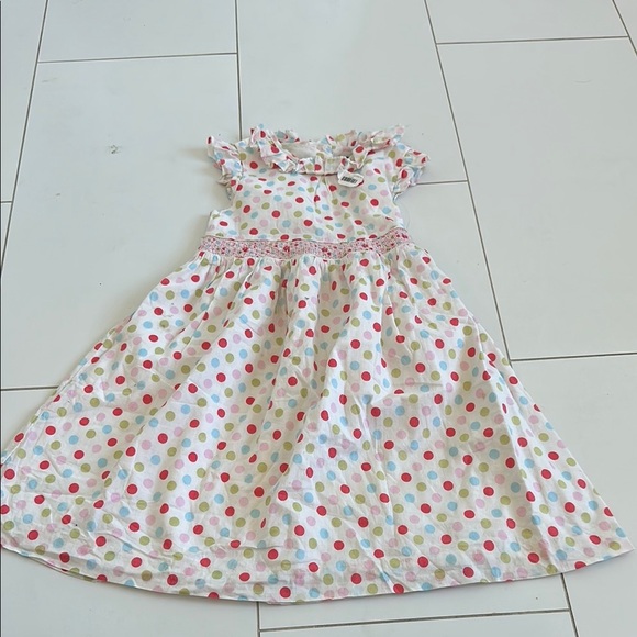 Periwinkle Colorful Polka Dot Dress 6Y ruffle collar NWT - Picture 1 of 7